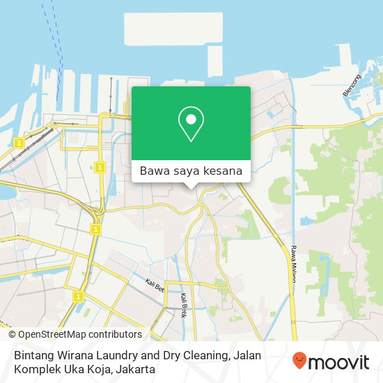 Peta Bintang Wirana Laundry and Dry Cleaning, Jalan Komplek Uka Koja