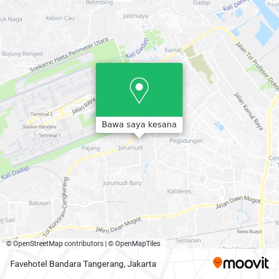 Peta Favehotel Bandara Tangerang