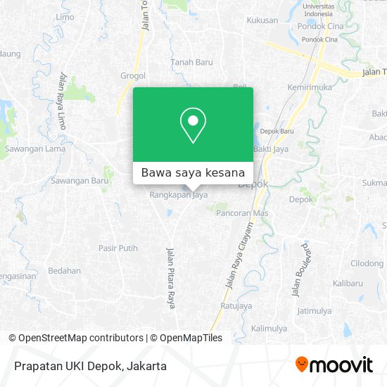 Peta Prapatan UKI Depok