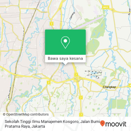 Peta Sekolah Tinggi Ilmu Manajemen Kosgoro, Jalan Bumi Pratama Raya