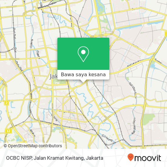 Peta OCBC NISP, Jalan Kramat Kwitang