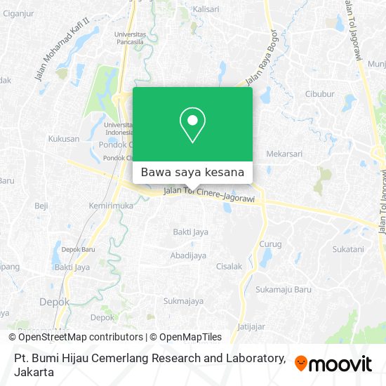 Peta Pt. Bumi Hijau Cemerlang Research and Laboratory