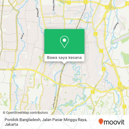 Peta Pondok Bangladesh, Jalan Pasar Minggu Raya