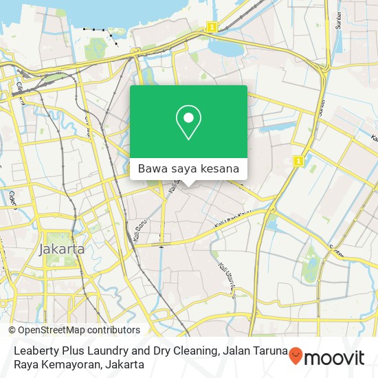 Peta Leaberty Plus Laundry and Dry Cleaning, Jalan Taruna Raya Kemayoran