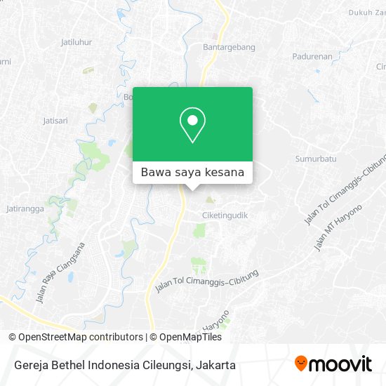 Peta Gereja Bethel Indonesia Cileungsi