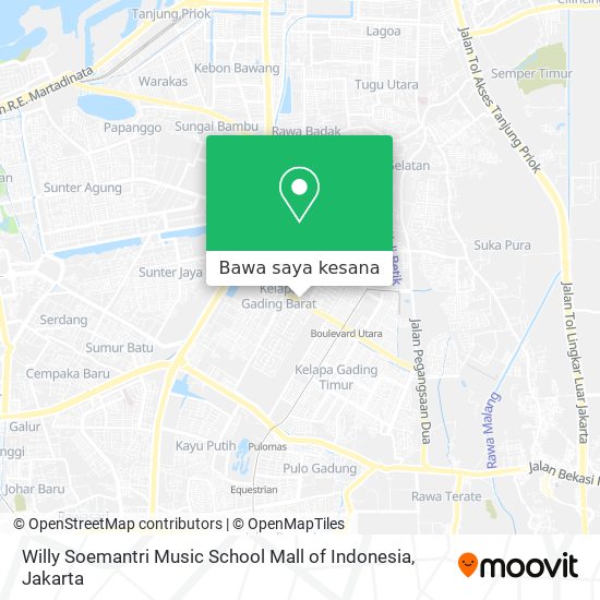 Peta Willy Soemantri Music School Mall of Indonesia