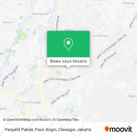 Peta Penjahit Pakde, Pasir Angin, Cileungsi