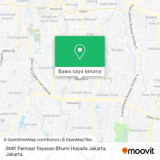 Peta SMK Farmasi Yayasan Bhumi Husada Jakarta