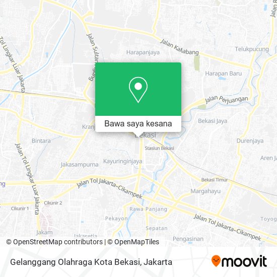 Peta Gelanggang Olahraga Kota Bekasi