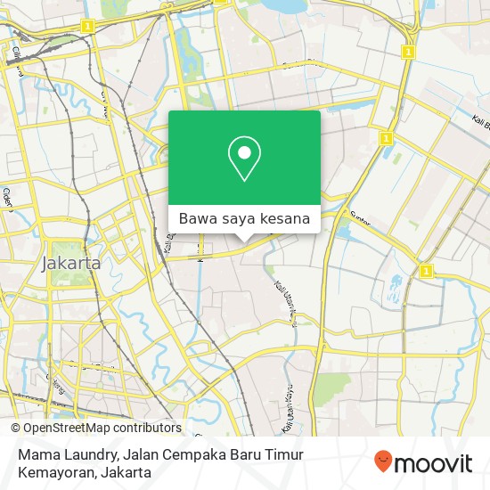 Peta Mama Laundry, Jalan Cempaka Baru Timur Kemayoran