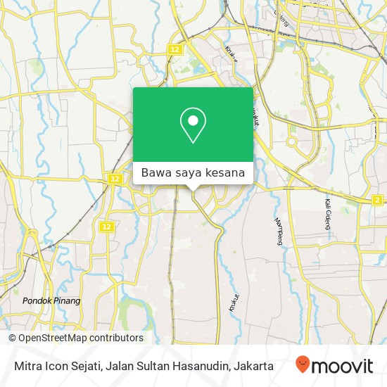 Peta Mitra Icon Sejati, Jalan Sultan Hasanudin