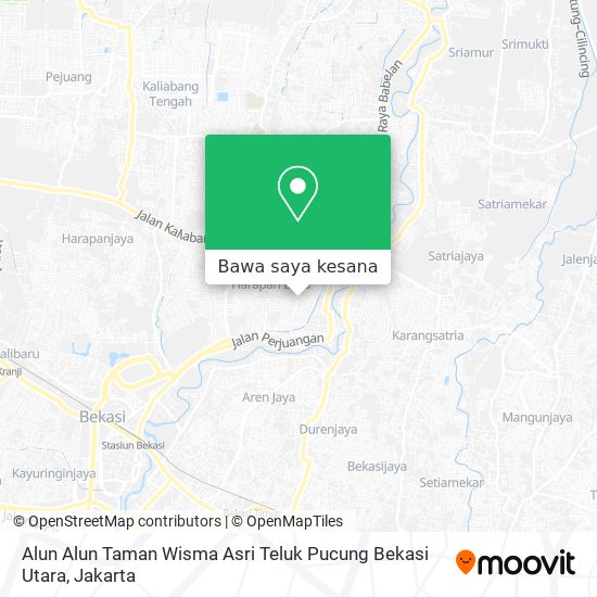 Peta Alun Alun Taman Wisma Asri Teluk Pucung Bekasi Utara