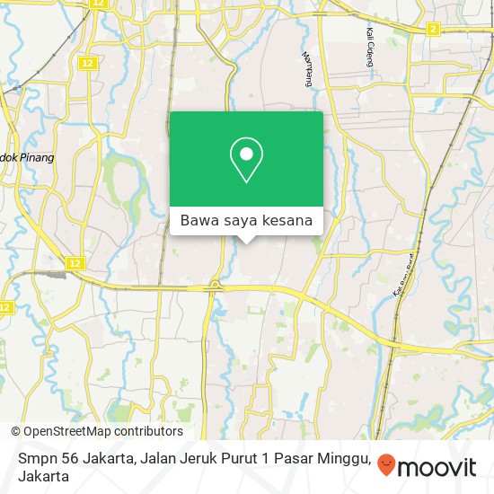 Peta Smpn 56 Jakarta, Jalan Jeruk Purut 1 Pasar Minggu