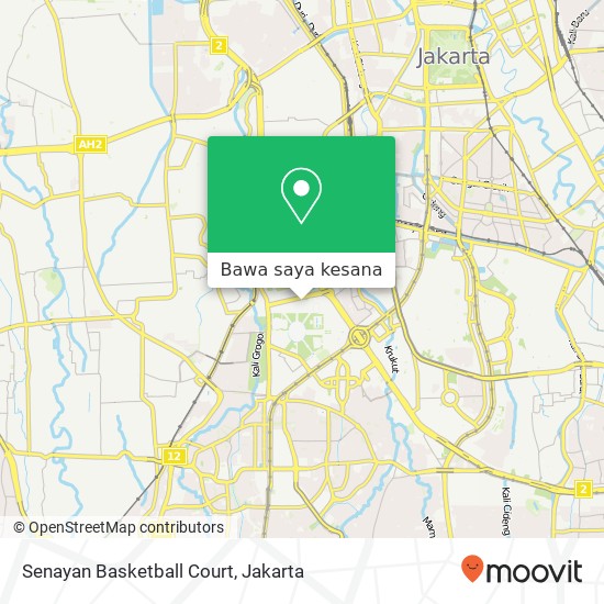 Peta Senayan Basketball Court, Tanah Abang