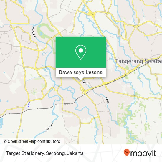 Peta Target Stationery, Serpong