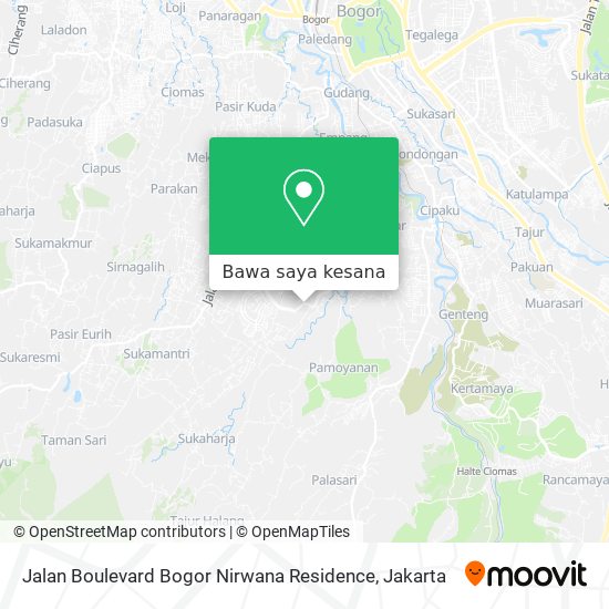 Peta Jalan Boulevard Bogor Nirwana Residence