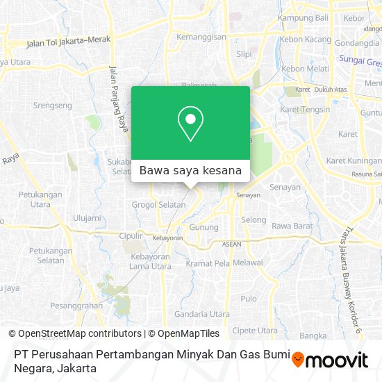 Peta PT Perusahaan Pertambangan Minyak Dan Gas Bumi Negara