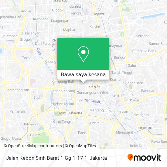 Peta Jalan Kebon Sirih Barat 1 Gg 1-17 1