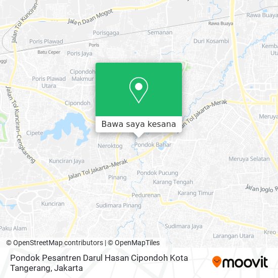 Peta Pondok Pesantren Darul Hasan Cipondoh Kota Tangerang