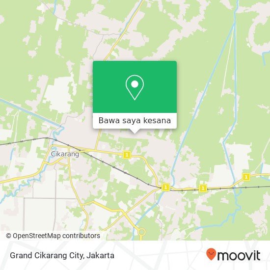 Peta Grand Cikarang City, Cikarang Utara