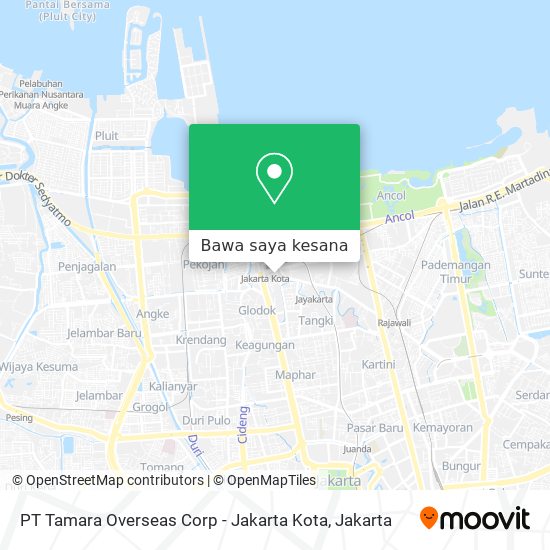 Peta PT Tamara Overseas Corp - Jakarta Kota
