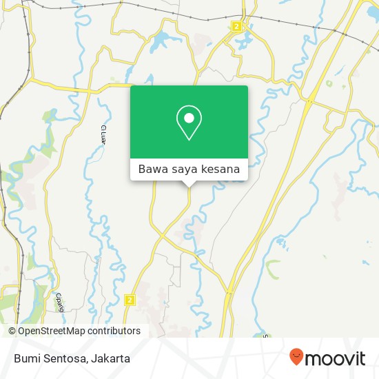 Peta Bumi Sentosa, Jalan Raya Bogor