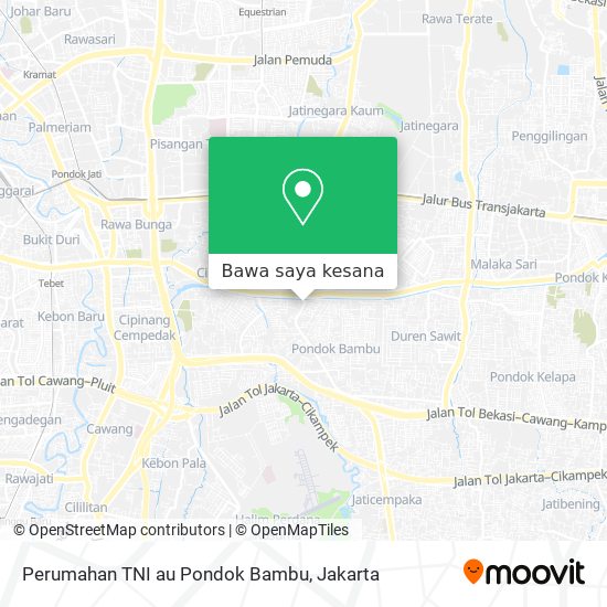 Peta Perumahan TNI au Pondok Bambu