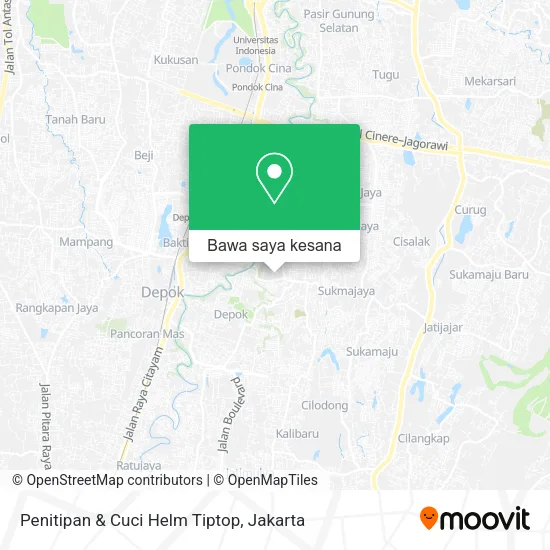 Peta Penitipan & Cuci Helm Tiptop