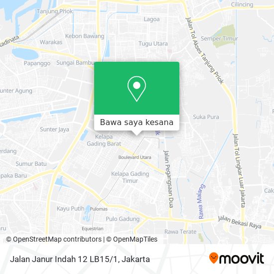 Peta Jalan Janur Indah 12 LB15/1