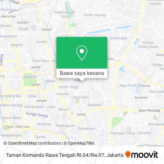 Peta Taman Komando Rawa Tengah Rt.04 / Rw.07