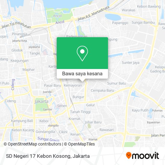 Peta SD Negeri 17 Kebon Kosong