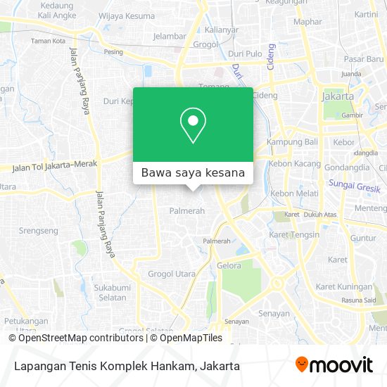 Peta Lapangan Tenis Komplek Hankam