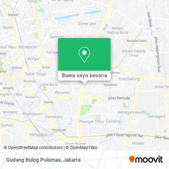 Peta Gudang Bulog Pulomas