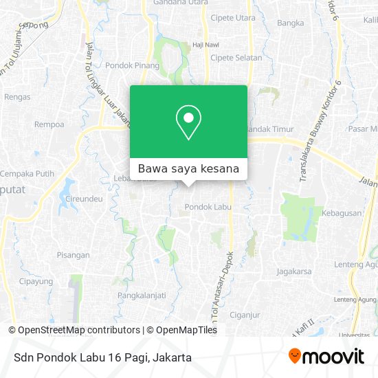 Peta Sdn Pondok Labu 16 Pagi