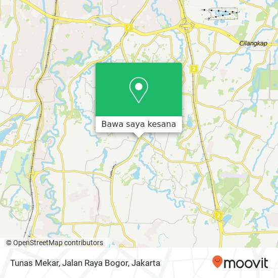 Peta Tunas Mekar, Jalan Raya Bogor