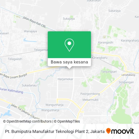 Peta Pt. Bumiputra Manufaktur Teknologi Plant 2