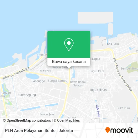 Peta PLN Area Pelayanan Sunter