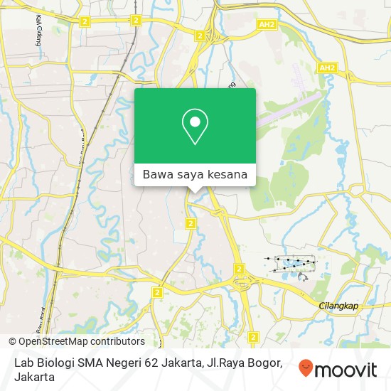 Peta Lab Biologi SMA Negeri 62 Jakarta, Jl.Raya Bogor