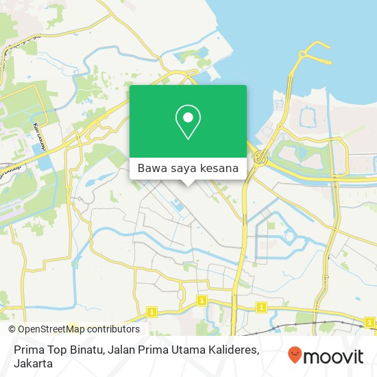 Peta Prima Top Binatu, Jalan Prima Utama Kalideres