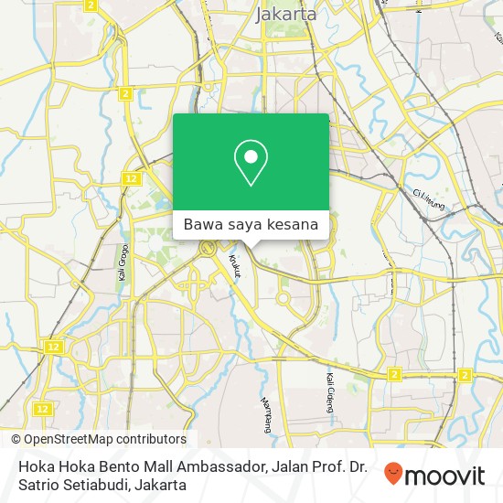 Peta Hoka Hoka Bento Mall Ambassador, Jalan Prof. Dr. Satrio Setiabudi