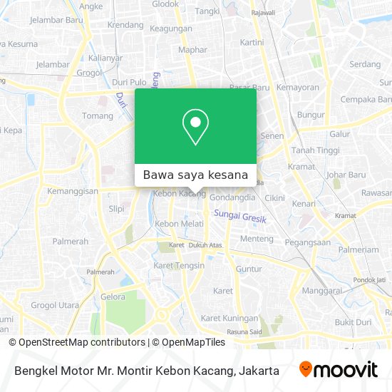 Peta Bengkel Motor Mr. Montir Kebon Kacang
