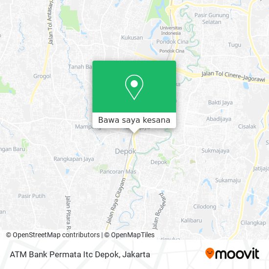 Peta ATM Bank Permata Itc Depok