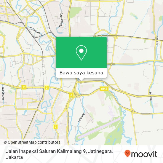 Peta Jalan Inspeksi Saluran Kalimalang 9, Jatinegara