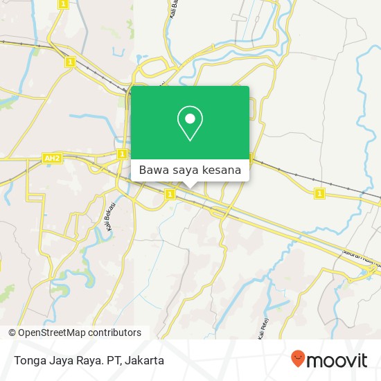 Peta Tonga Jaya Raya. PT, Bekasi Timur