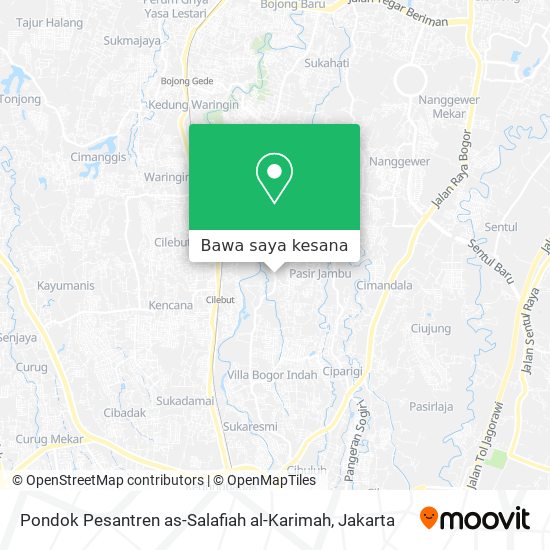 Peta Pondok Pesantren as-Salafiah al-Karimah