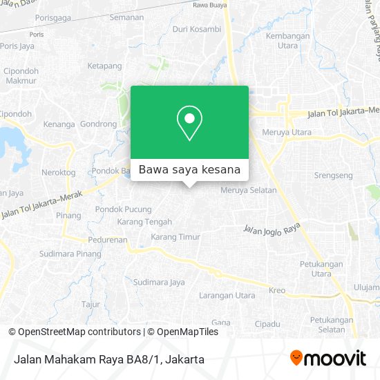 Peta Jalan Mahakam Raya BA8/1