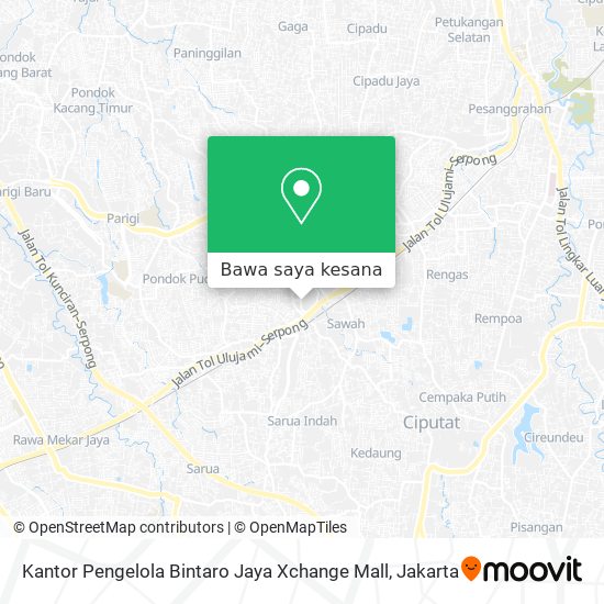 Peta Kantor Pengelola Bintaro Jaya Xchange Mall
