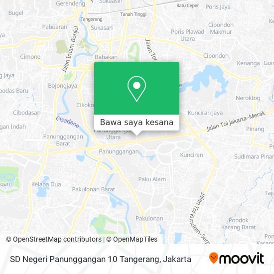 Peta SD Negeri Panunggangan 10 Tangerang