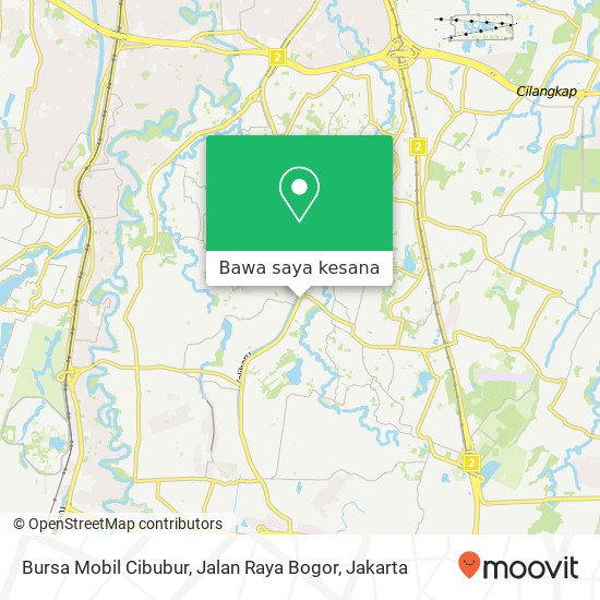 Peta Bursa Mobil Cibubur, Jalan Raya Bogor