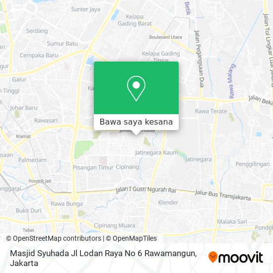 Peta Masjid Syuhada Jl Lodan Raya No 6 Rawamangun
